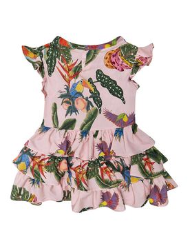Vestito Arricciato Con Stampa