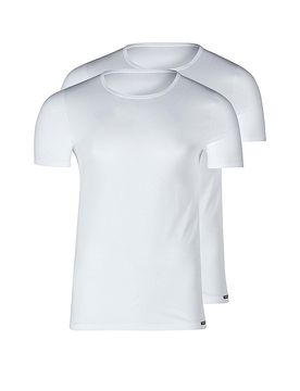 T-Shirt 2er Pkg. white weiss L herren