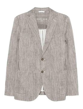 Giacca in cotone con revers classici