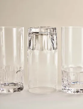 Set of 4 Textured Hi Ball Glasses - M&S X Kelly Hoppen - FashionsVida