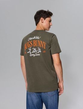 T-shirt in cotone con stampa Looney Tunes - verde petrolio