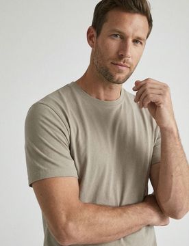 T-shirt basic in cotone - beige