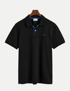 Gant Piqué Poloshirt Schwarz L