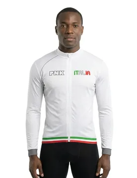 Maglia A Maniche Lunghe Italia White - Pnk - FashionsVida