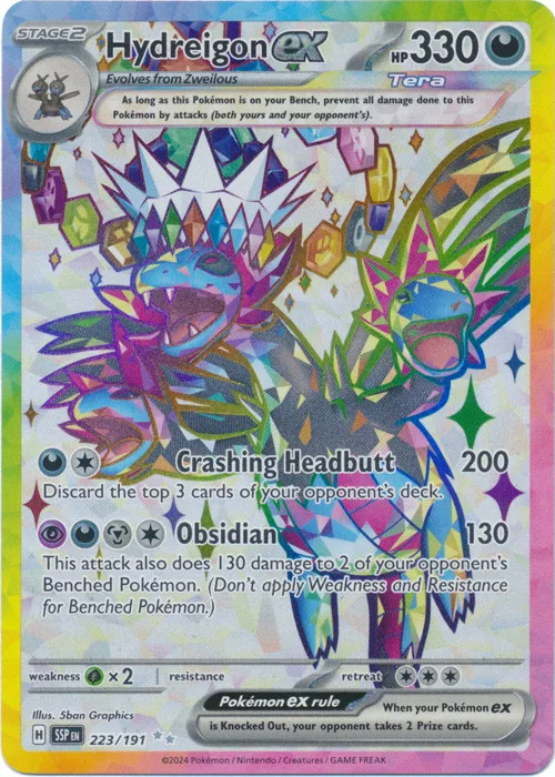 Pokemon SV Surging Sparks 223/191 Hydreigon ex (Full Art) - Pokémon - FashionsVida