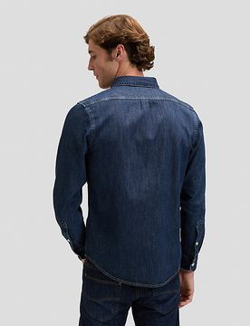 Regular Lightweight Button Down Shirt Rinse Größe M male