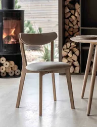 Set of 2 Hatfield Dining Chairs Natural Mix