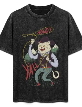 Cowboy Cat - Roping the Red Dot | Rootin and Tootin | Be Rootin Be Tootin T-Shirt Work Style Casual T-Shirt - Aliexpress - FashionsVida