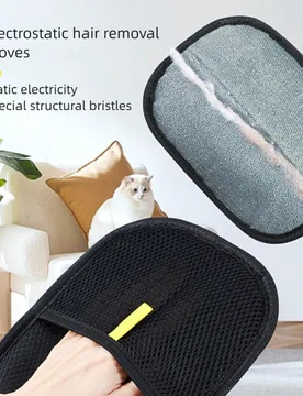 Pieza Guante quitapelos de electricidad estática negra Herramienta para eliminar pelo de gato Accesorio de limpieza doméstica Elimina el pelo de mas - Shein - FashionsVida