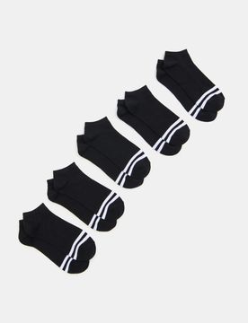 Confezione da 5 paia di calzini in cotone - nero