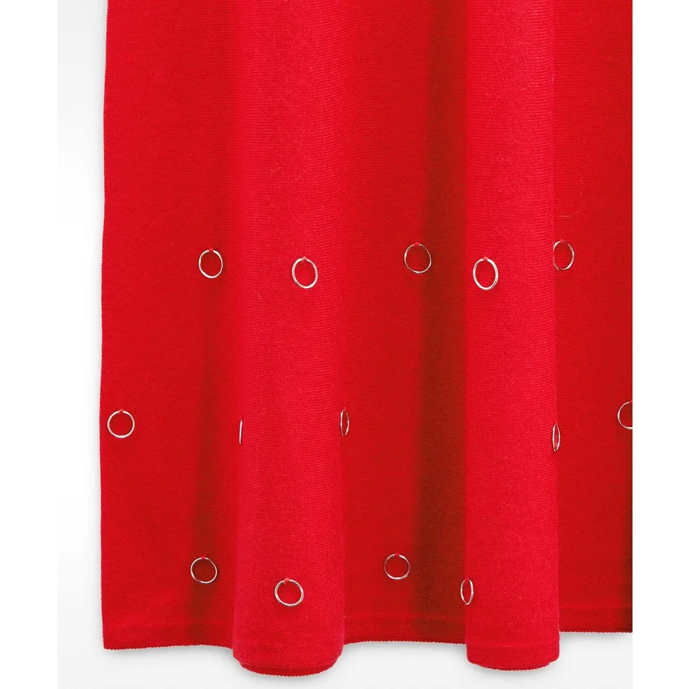 Falda larga de punto con detalle de ojales - Parfois - FashionsVida