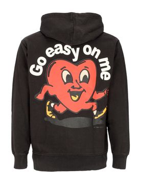 Felpa Cappuccio Uomo V-day Fragile Hoodie Washed Black