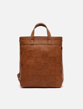 Misako Fusi mochila trenzada Camel