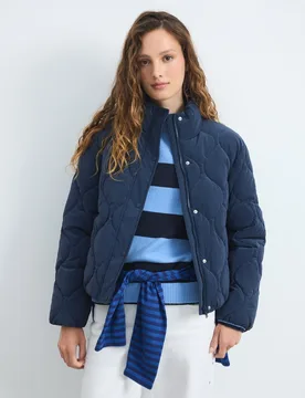 Abrigo acolchado de mujer olas - Green Coast - FashionsVida