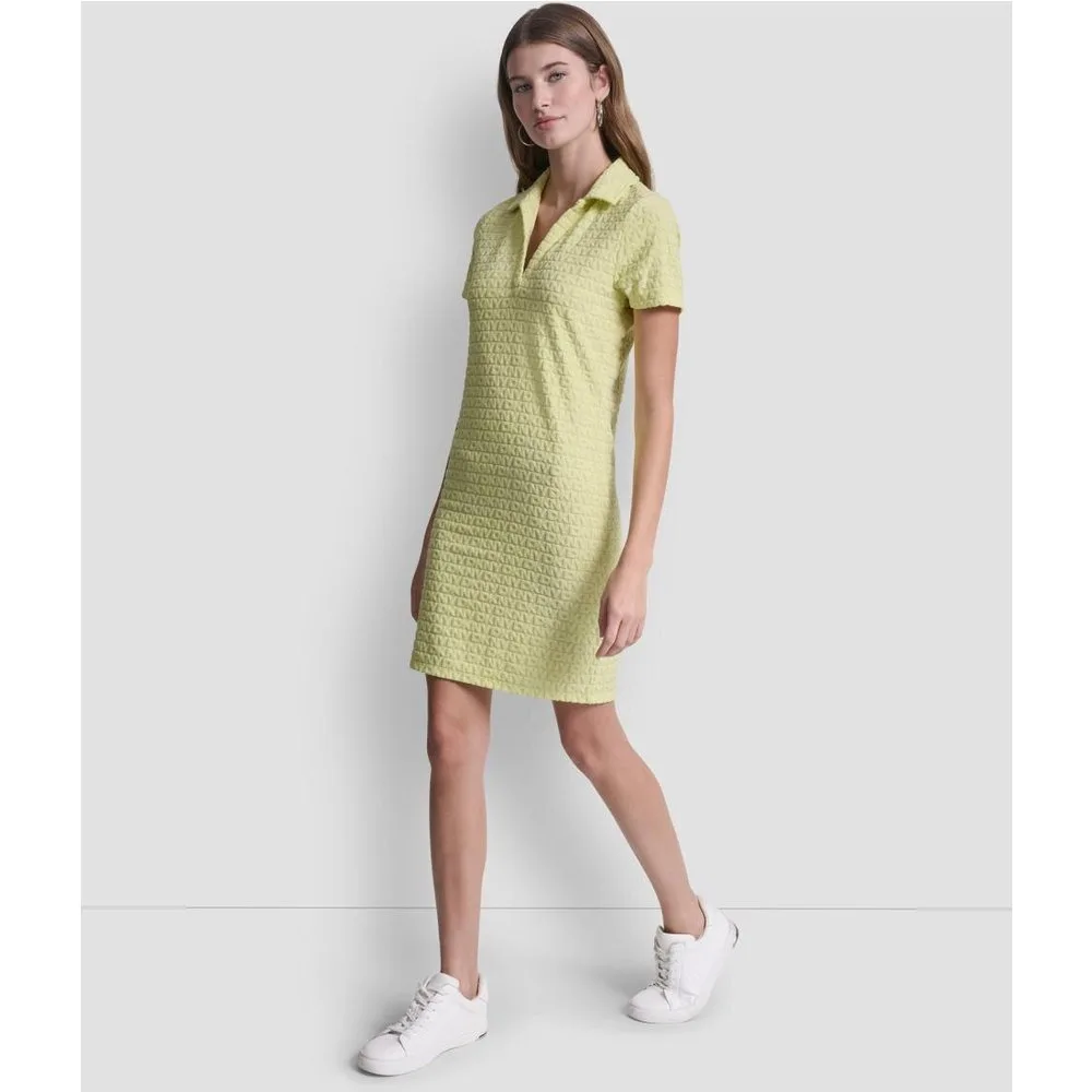 Vestido corto con escote en pico - DKNY Jeans - FashionsVida