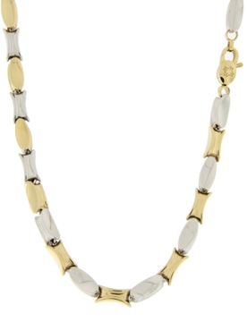 Collana Uomo Oro Giallo Bianco GL101293