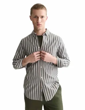 Camicia A Maniche Lunghe 183706 Forest Night Stripe M - Scotch & Soda - FashionsVida