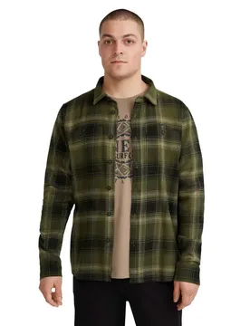 Camicia A Maniche Lunghe Flannel Check Green Check Small XL