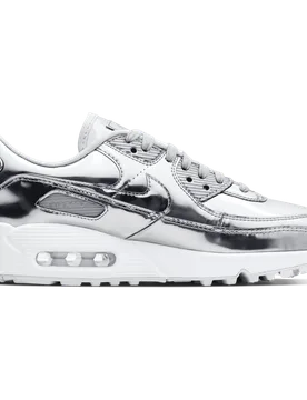 Air Max 90 Air Max Women's Sneakers - Grey - Size 7 - Leather & Textile - Grey - Size: 7 - Nike - FashionsVida