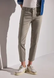Satin-Hose im Casual Fit female Beige