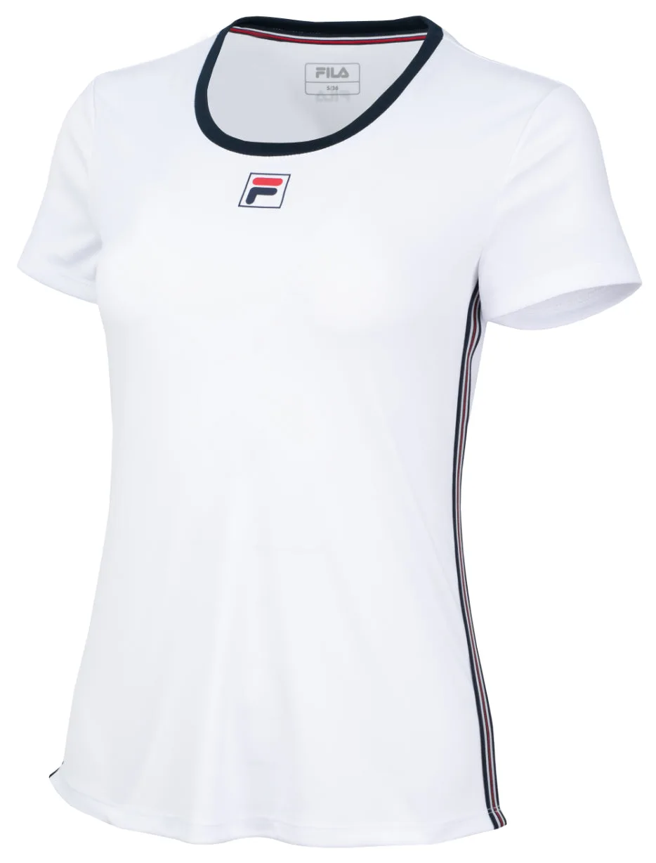 Women's Heritage Lucy T-Shirt - XS - FILA Tennis - FashionsVida