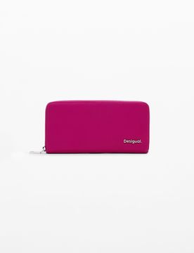 Porte-monnaie L uni, Polyamide, Rouge, U