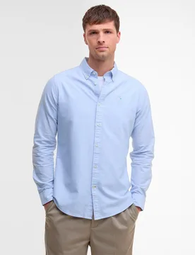 Camisa de hombre manga larga con logo en lado izquierdo - Barbour - FashionsVida