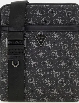Bandolera plana con estampado logo y cremallera - Guess - FashionsVida