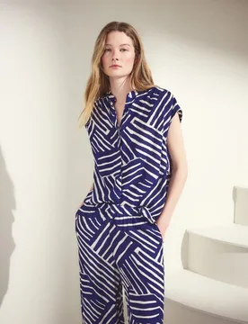 Blusa sin mangas estampada de mujer - Woman El Corte Inglés - FashionsVida