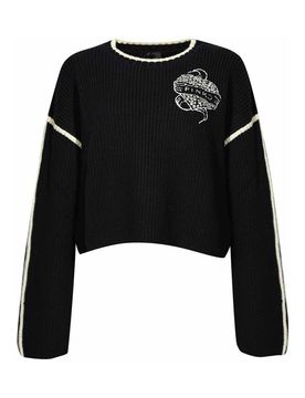 Maglione Alicudi con ricamo gioiello