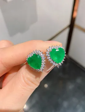 Trend Heart Love Paraiba Tourmaline Cubic Zircon Crystal Pendant Necklace Vintage Earring Wedding Jewelry Anniversary Gift - Aliexpress - FashionsVida