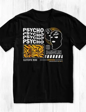 A-Psycho T-Shirt, Eleventh Mind Graphic Tee, Streetwear Brand, Trippy T-Shirts - Aliexpress - FashionsVida