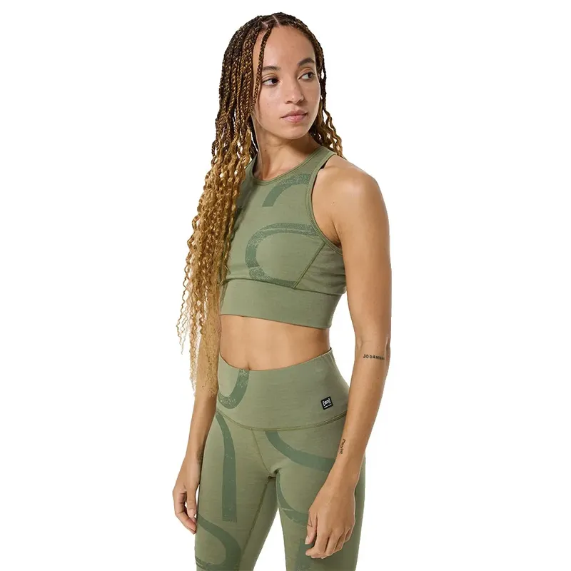Top De Sport Capital Logo Leaf Melange / Chive XS