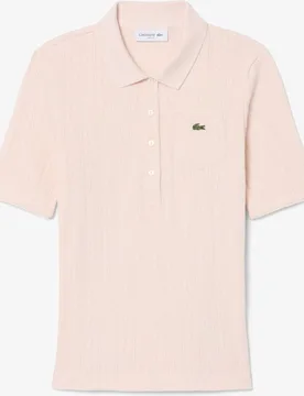 Polo de mujer de punto pointelle de corte ajustado en de manga corta - Lacoste - FashionsVida