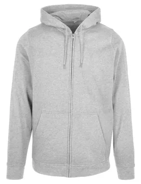 Sweat-shirt à Zip Basic Heather Grey XL Homme - Build Your Brand - FashionsVida