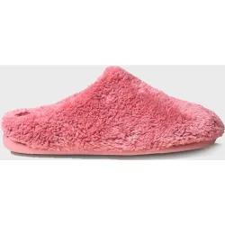 Zapatillas de casa abiertas de mujer de tejido con suela antideslizante