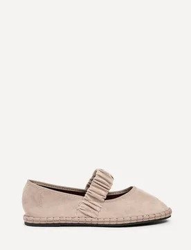 Women's Lorella Beige Faux Suede Mary Jane Pumps Size: 6-Standard Fit - Beige - Size: 6-Standard Fit - Linzi - FashionsVida