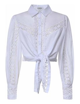 Camicia Cropped Devi In Voile Di Cotone