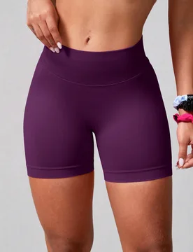 Pieza Pantalones cortos ajustados y ceñidos de unicolor para mujer, shorts deportivos de verano - Shein - FashionsVida