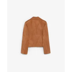Blazer de mujer corta en tejido jacquard
