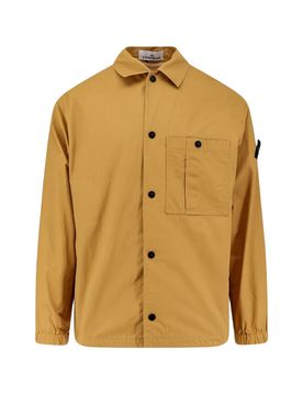 Badge Snap-Front Jacket with Chest Pocket & Elastic Cuffs