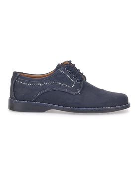 Scarpe Stringate Blu In Vera Pelle 3061 41