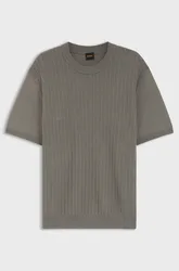 Maglia misto lino uomo grigio