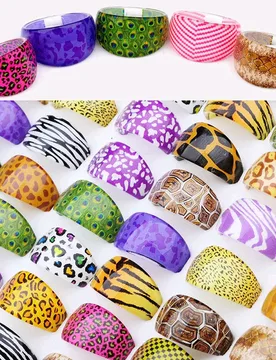 Wholesale 10pcs Resin Animals Skin Styles Costume Rings For Women Girls Bulk Lots Mix Colorful Vintage Jewelry Cheap Drop Ship - Aliexpress - FashionsVida