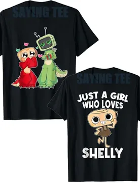 Just A Girl Who Loves Shelly Cartoon Birthday T-Shirt Funny Anime Comics Saying Tee Novelty Gift Kids Fashion Y2k Streetwear Top - Aliexpress - FashionsVida