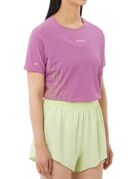 Sense aero gfx camiseta entrenamiento manga corta mujer Rosa (M) - Salomon - FashionsVida