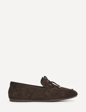 Women's Relevant Brown Faux Suede Loafers Size: 7-Standard Fit - Brown - Size: 7-Standard Fit - Linzi - FashionsVida
