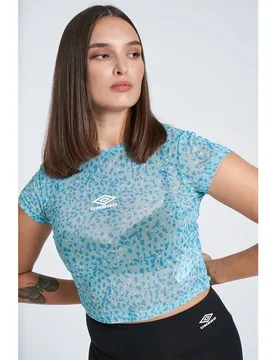 T-shirt à Manches Courtes Mesh Crop Animal Print L - Umbro - FashionsVida