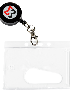 Porte-badge transparent Blanc Taille unique