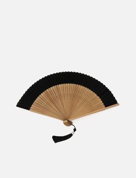 Misako Belen Éventail en bois Noir